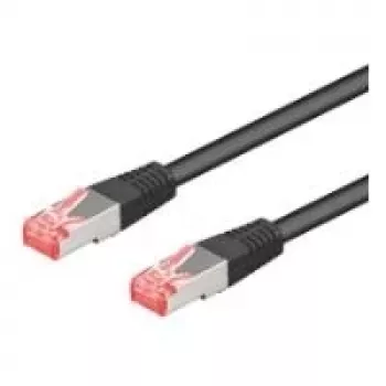 Wentronic Goobay CAT 6a patch-kaabel, S/FTP (PiMF), must, 7,5 m - LSZH halogeenivaba, vask (93853)