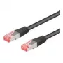 Wentronic Goobay CAT 6a patch-kaabel, S/FTP (PiMF), must, 7,5 m - LSZH halogeenivaba, vask (93853)