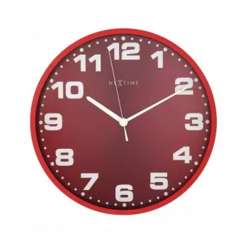 NeXtime kell 3053ro Dash Red, Ø35 cm, seinakell, punane/hõbedane