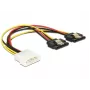 Sisemine toitekaabel DeLOCK 85237 0,2 m Molex pistikust 2 × SATA pistikusse