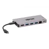 USB-C dokk - 4K HDMI, USB 3.2 Gen 1, USB-A jaotur, GbE, mälukaart, 100W PD laadimine, eemaldatav kaabel U442-DOCK5D-GY