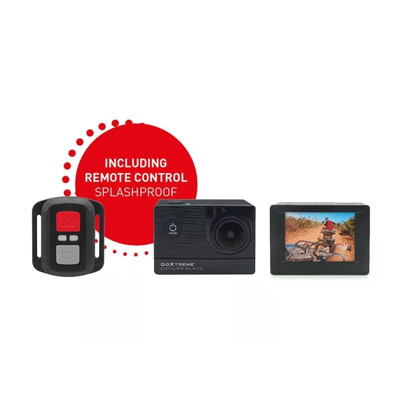 Easypix GoXtreme Enduro Must - action-kaamera - kinnitatav - 4K / 30 fps - 8.0 MPix - Wi-Fi - veealune kuni 30 m - Must