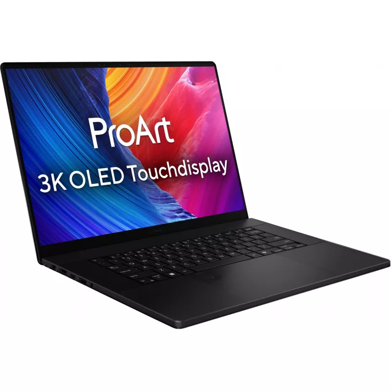 ASUS ProArt P16 H7606WM-RJ041X Copilot+ PC AMD Ryzen AI 9 HX 370 Sülearvuti 40,6 cm (16 tolli) Puuteekraan 3K 32 GB LPDDR5x-SDRAM 2 TB SSD NVIDIA GeForce RTX 5060 Wi-Fi 7 (802.11be) Windows 11 Pro Must
