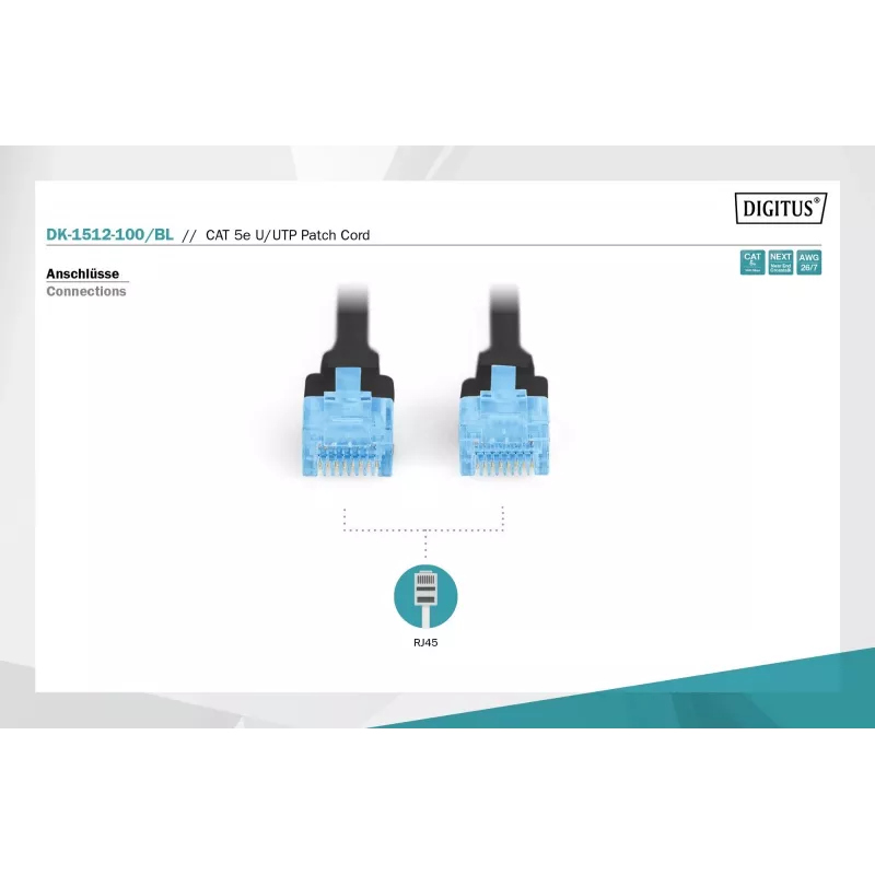 CAT 5e U-UTP patchkaabel 10 m must