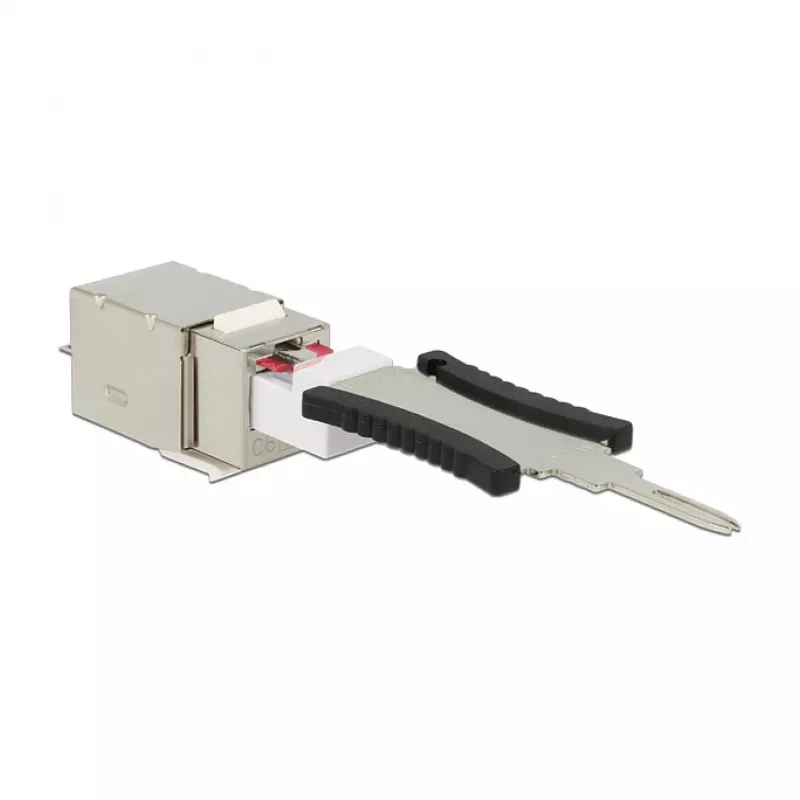 Keystone-moodul DELOCK 86404 — RJ-45 hõbedane, 38.5×22.3×17.3 mm