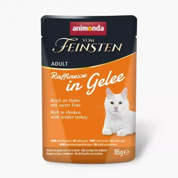 ANIMONDA Vom Feinsten Adult Raffinesse in Jelly kana ja kalkuniga - märgtoit kassidele - 85g