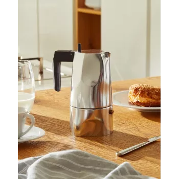 Alessi MT18/3 Espressomasin Ossidiana, roostevaba teras, alumiinium, 3,5 x 18,5 x 40,5 cm