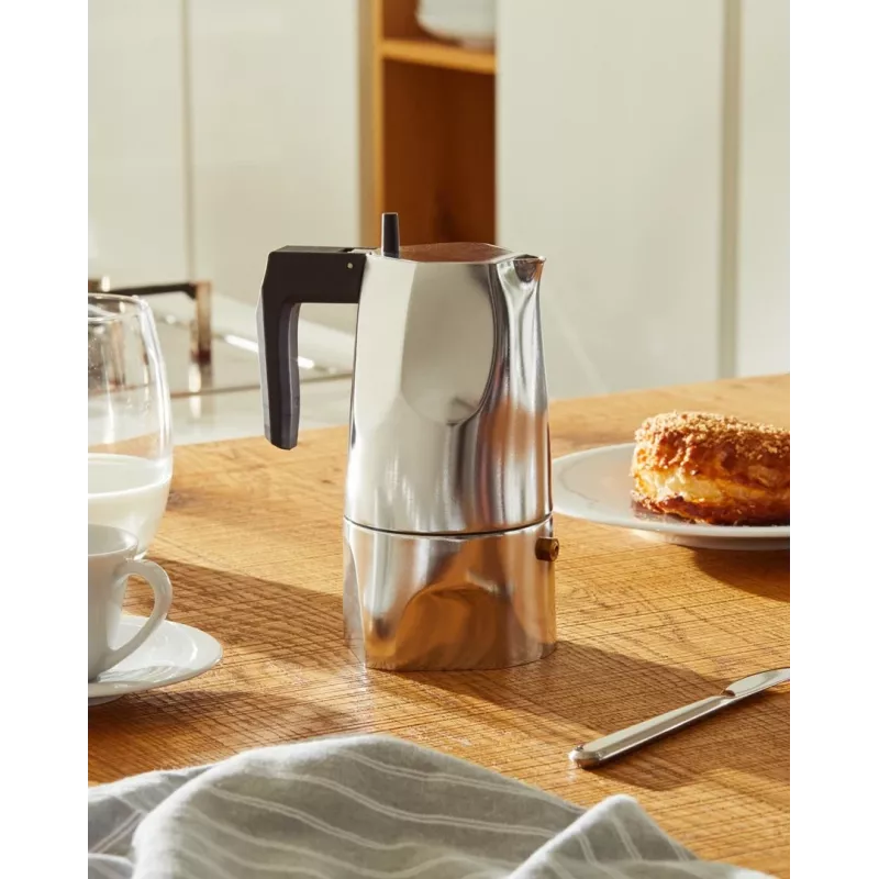 Alessi MT18/3 Espressomasin Ossidiana, roostevaba teras, alumiinium, 3,5 x 18,5 x 40,5 cm