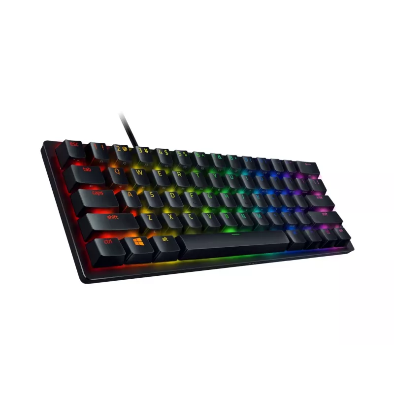 Razer Huntsman Mini 60% mänguklaviatuur Opto-Mechanical Purple Switch RGB LED valgus NORD juhtmega