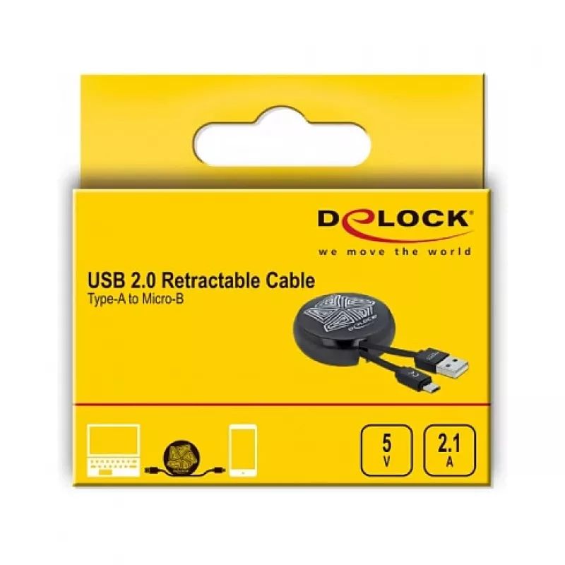 USB 2.0 Type-A isane Micro-B kaabel DeLOCK 85818