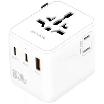 Reisiadapter 20W GaN Nomad 2xUSB-C + 1xA