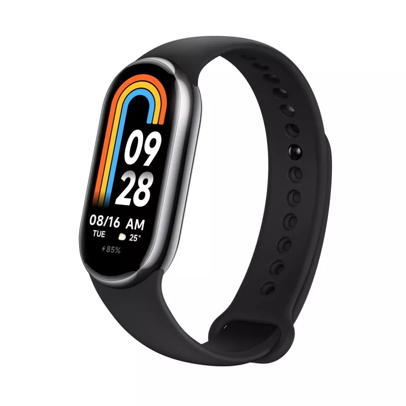 Xiaomi Smart Band 8 Must, Fitness Tracker, Bluetooth 5.1, 190mAh, 1.62, 5 ATM, Kiirendusandur, PPG Andur, Güroskoop