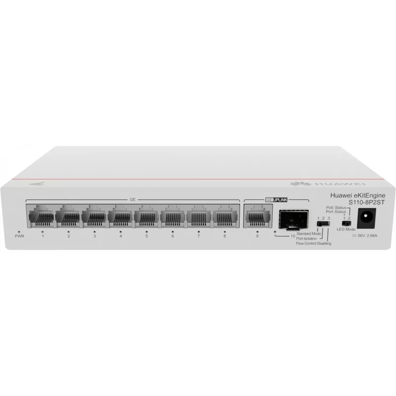 HUAWEI eKit S110 Series S110-8P2ST hallatav L2 Gigabit Ethernet (10/100/1000) Power over Ethernet (PoE) hall