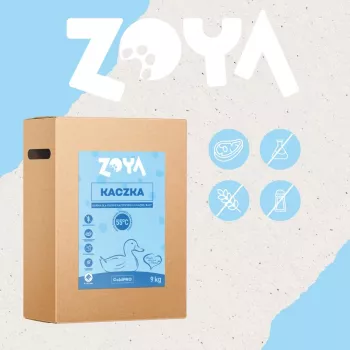 Kuiv koeratoit ZOYA ColdPRO Duck 9 kg — täiskasvanud koertele hoolduseks, ühe valguallikaga, 26% valku, 10% rasva