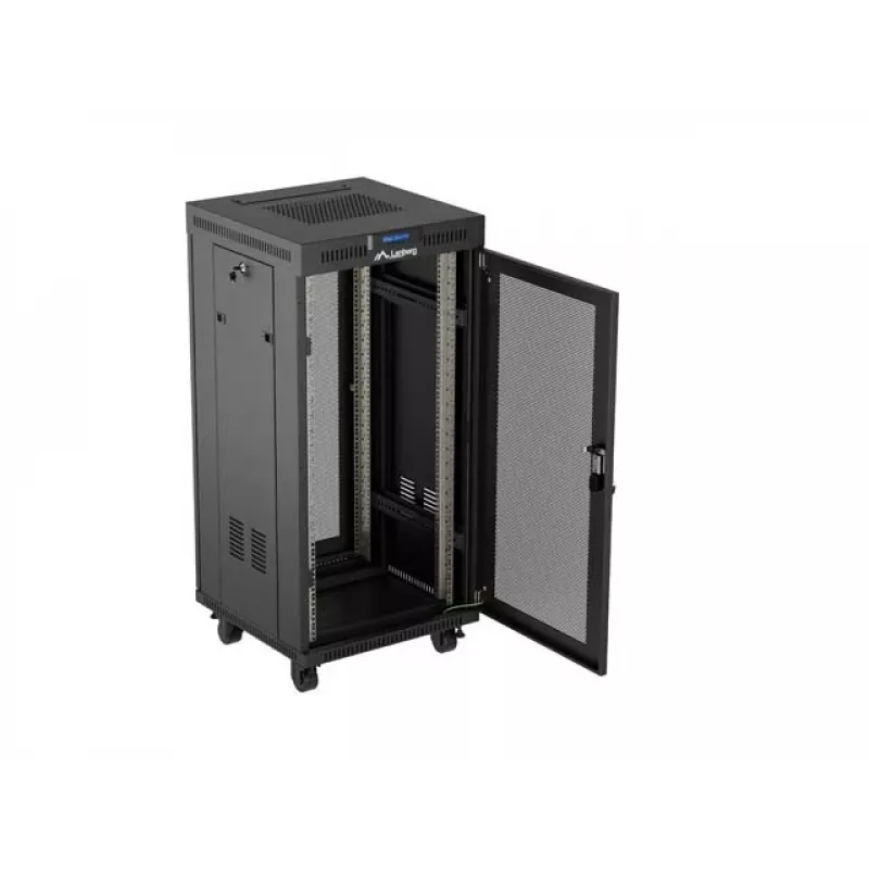 Rack cabinet LANBERG FF01-6624-23BL 24U freestanding 19 inch 600×600 mm IP20 must
