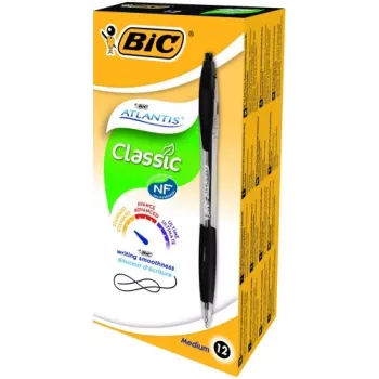 BIC pastapliiatsid ATLANTIS REFRSH 1,0 mm must, karp 12 tk. 136717