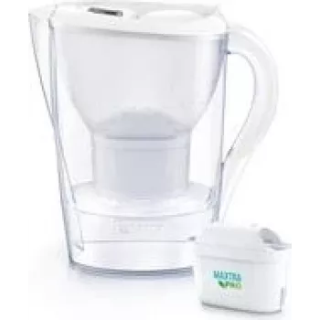 Veefiltrikann BRITA Marella Valge koos 1x ALL-in-1 kassetiga ja 1x Extra Lime kassetiga, 1,0–1,5 L kasulik maht