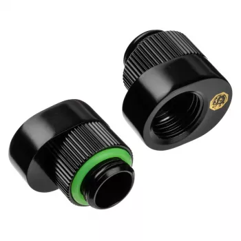 Pikenduse nihe (2 tk) BitsPower BPTA-PAM-GB — must, nurga all olevad PC veejahutusliitmikud