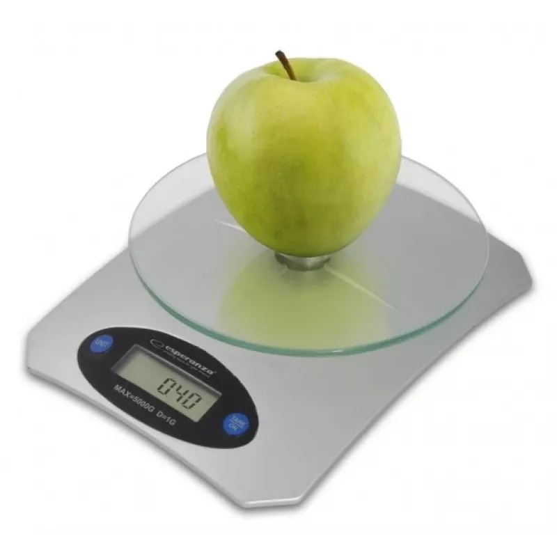 Elektrooniline köögikaal ESPERANZA Avocado hall — 5 kg kandevõime, bambusplatvorm, mõõtühikud g/lb/oz