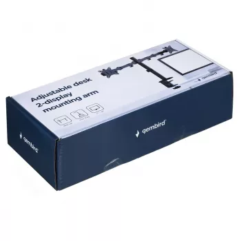 Monitorikinnitus Gembird MA-D2-01 kahele ekraanile kuni 32 tolli, VESA 75x75–100x100, klamber, 18 kg, must