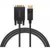 SAVIO DisplayPort-VGA (D-Sub) kaabel 1,8 m, must
