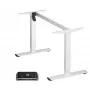 Seisva laua raam ONKRON WDF221E-W, elektriline, 2 jalga, valge, 71–118 cm kõrgus, 70 kg kandevõime, 25 mm/s