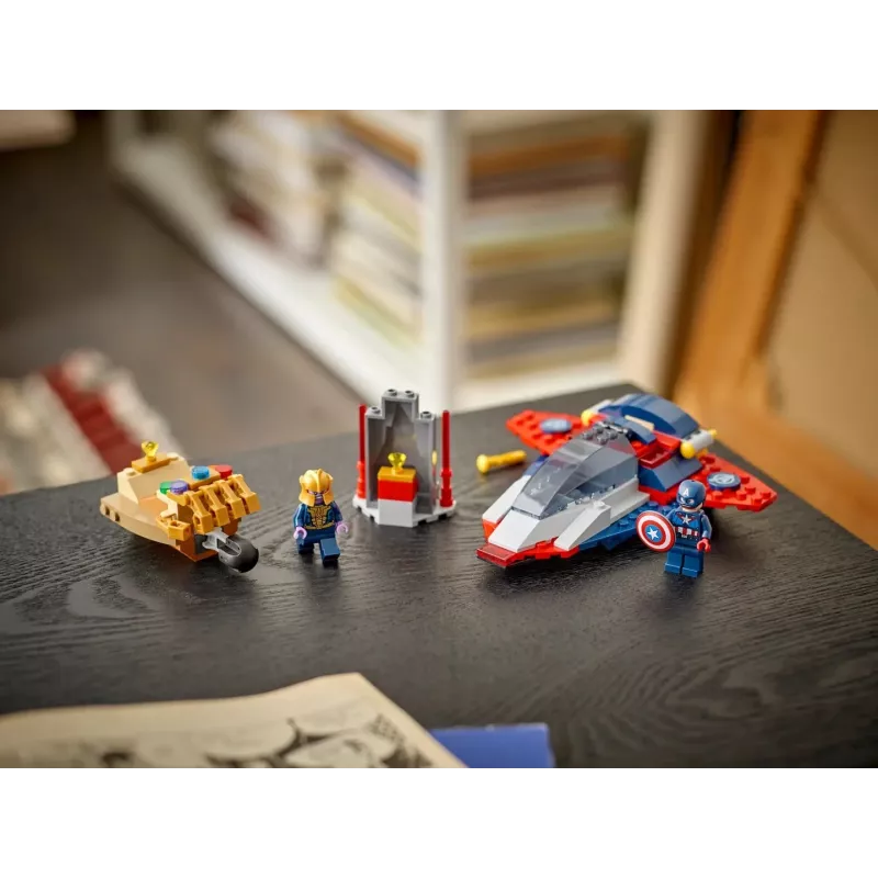 Ehitusmängukomplekt LEGO Marvel Super Heroes Captain America Thanos 76319 — 107 tk, 2 minifiguuri, vanus 4+