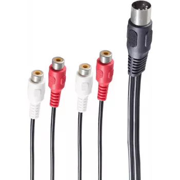 Audio kaabel ShiverPeaks BS10231 0.2 m DIN (5-pin) 4 x RCA Must
