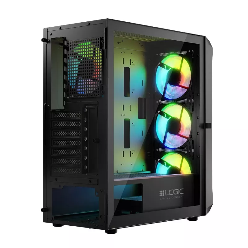 Arvutikorpus Logic Concept Portos ARGB ATX Must