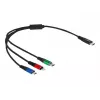 DELOCKi USB-laadimiskaabel 3-in-1 USB-C / Lightning / Micro-USB 30 cm