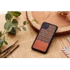 nutitelefoni ümbris man and wood iPhone 11 Pro jaoks — pruun ruuduline must musta äärisega