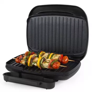 Elektri grill Petra PT4366MBLKVDE must, mittenakkuva pinnaga ja reguleeritava temperatuuriga