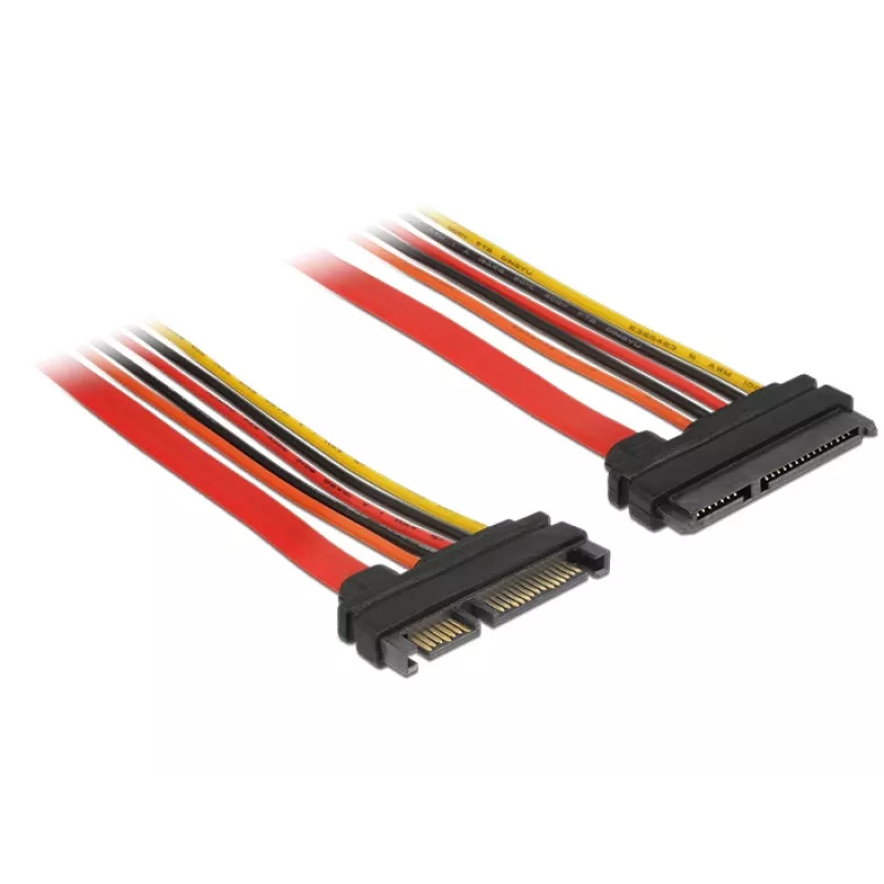 SATA-kaabel DeLOCK 84917 0,1 m SATA 22-kontaktiline oranž punane kollane