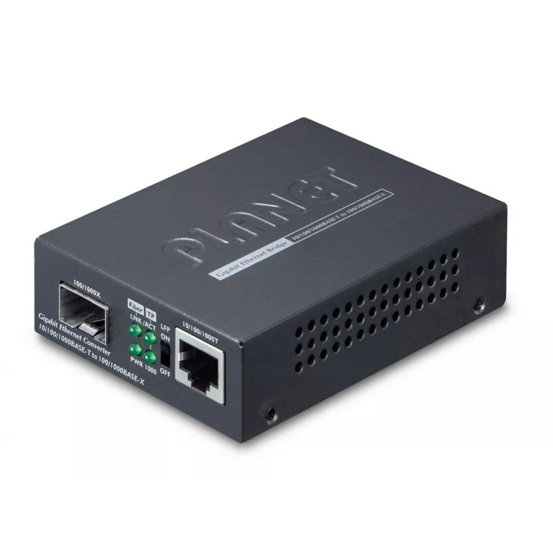PLANET GT805A võrgumeediumi muundur 1000 Mbit/s Mitmerežiimiline Must