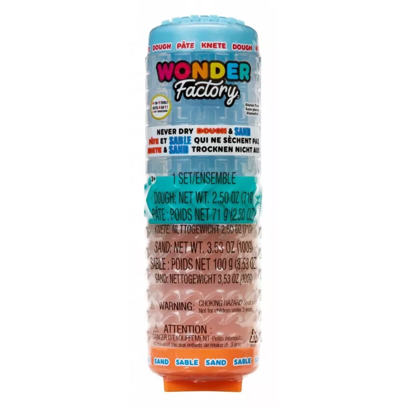 Plastmass Wonder Factory Never Dry Dough, helesinine, oranž