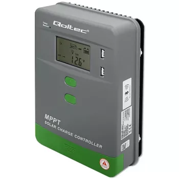 MPPT päikeselaadimiskontroller QOLTEC 53662 temperatuurianduriga