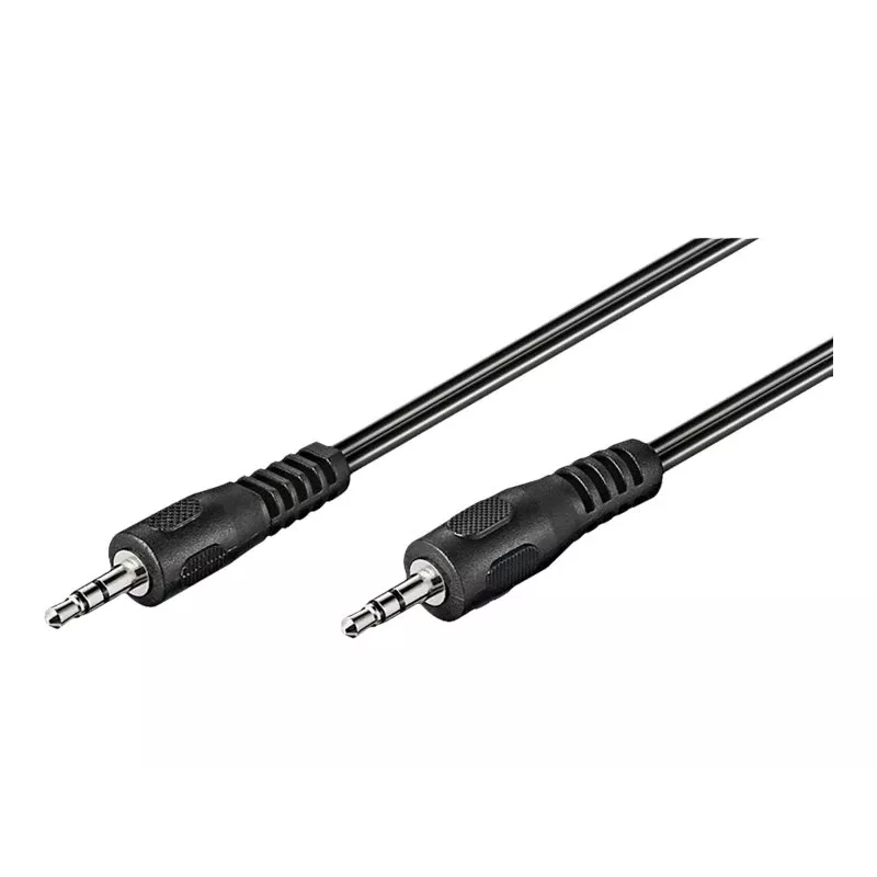 Wentronic Goobay 3,5 mm-pistikühenduskaabel, must, 2,5 m - 3,5 mm-pistik (3-kontaktiline, stereo) > 3,5 mm-pistik (3-kontaktiline, stereo) (50449)
