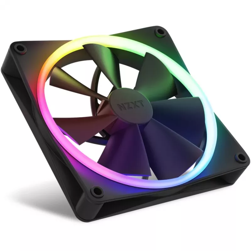 NZXT F140 RGB TWIN ventilaator 14 cm must 500-1800 RPM Fluid Dynamic Bearing