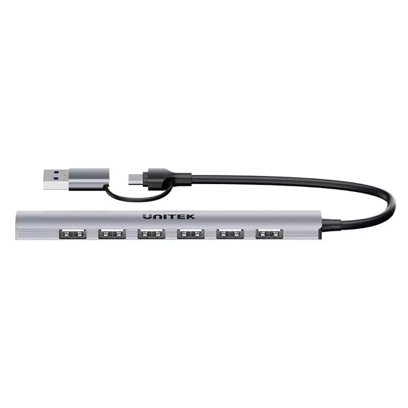 Unitek H1209AGY01 USB-A 5Gbps 7in1 USB-jaotur