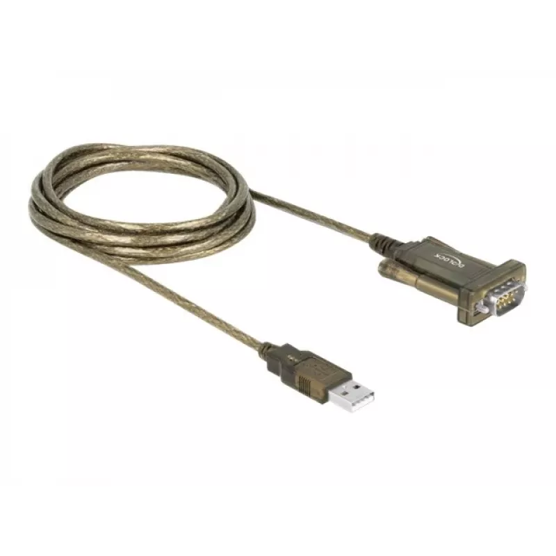 Jadakaabel DeLOCK 64073 USB Type-A DB-9 Läbipaistev 2m