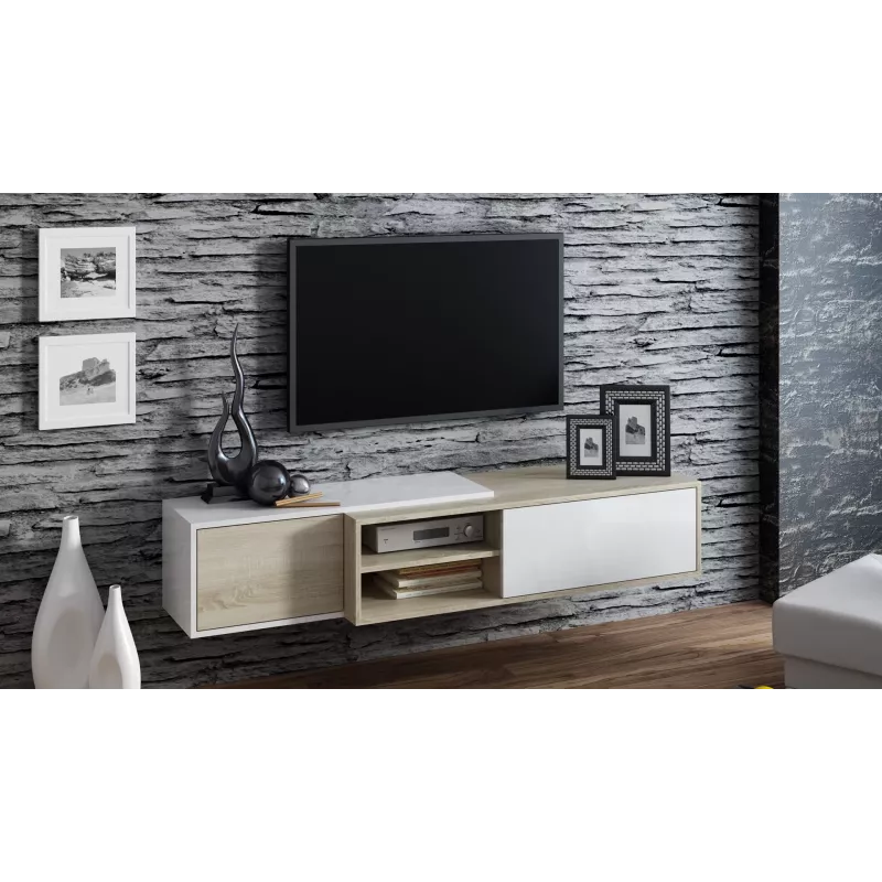 Cama TV-kapp SIGMA1 180 sonoma tamm/valge läikiv