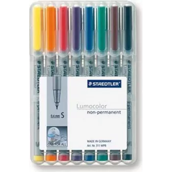 Marker Staedtler 311 WP8 8 tk Must Sinine Pruun Roheline Oranž Punane Violetne Kollane
