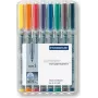 Marker Staedtler 311 WP8 8 tk Must Sinine Pruun Roheline Oranž Punane Violetne Kollane