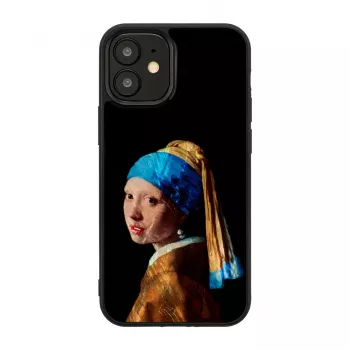 Kaitsev iKins ümbris Apple iPhone 12 mini jaoks — disain: Pärlkõrvarõngaga tüdruk