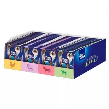 OptiVital kotikotikestele 112 kotikest - 4 maitset. Kanaga, lambaliha, veiseliha, vasikaliha - Mixcase 112x85g