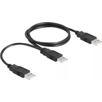DeLOCK USB 2.0 kaabel Type-A kuni 2 x Type-A 70 cm Must