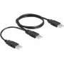 DeLOCK USB 2.0 kaabel Type-A kuni 2 x Type-A 70 cm Must
