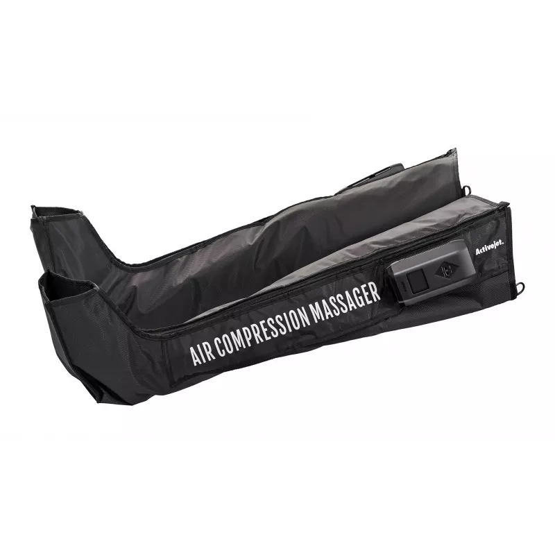 Lümfiringe kompressioon-jalamassažiseade ActiveJet ACM-PLUS-A1 M, aku 25 W, must, 380×950×60 mm