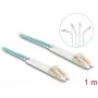 Delock - võrgukaabel - LC mitmerežiimiline (M) nurgaga - LC mitmerežiimiline (M) nurgaga - 1,0 m - fiiberoptiline - dupleks - 50/125 mikromeetrit - OM3 - halogeenivaba - akvamariin (88079)