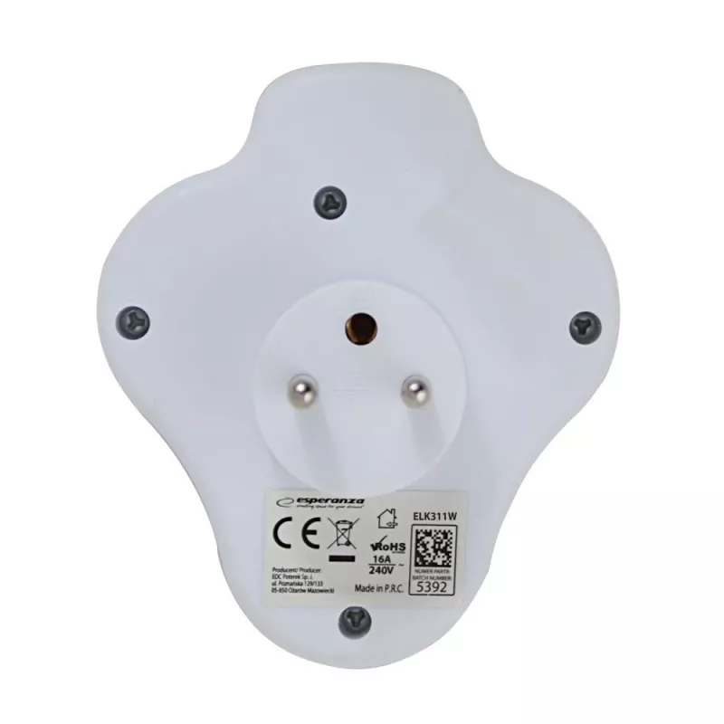Esperanza ELK311W toitejaotur 2 GN. USB-C USB-A ON. Valge